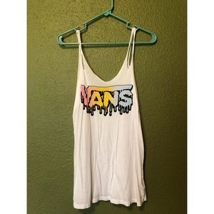 Vans white graffiti tank top